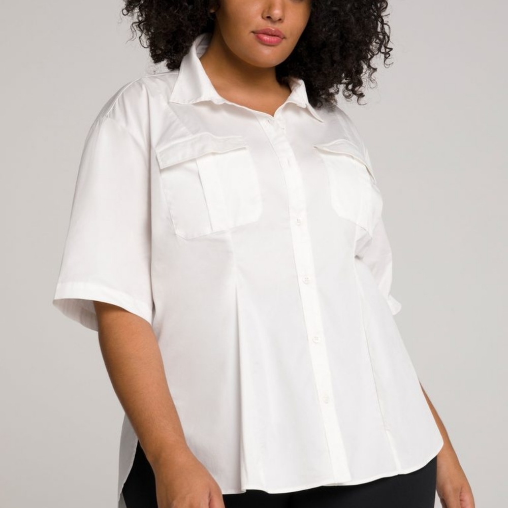 NWT GOOD AMERICAN CINCHED TUNIC SHIRT - Picture 9 of 16
